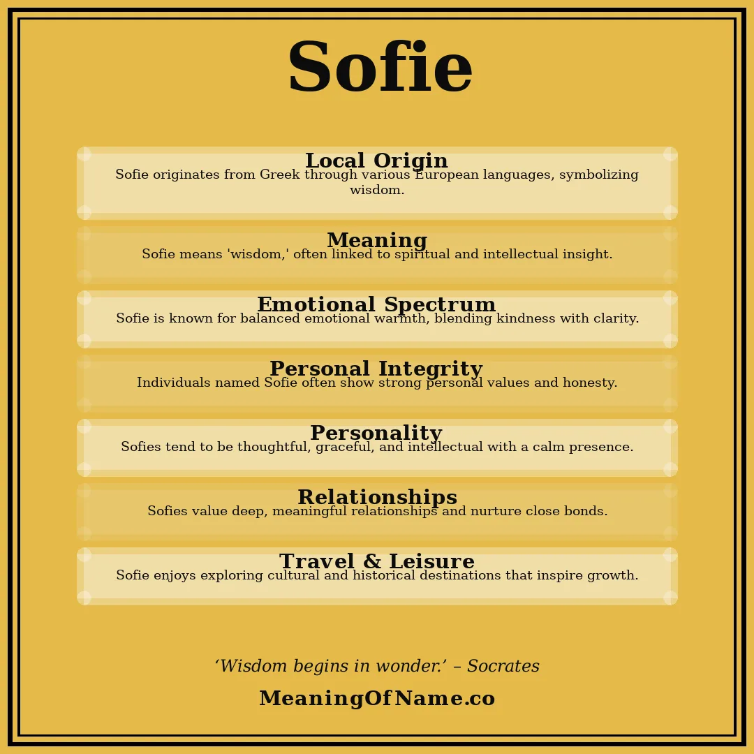 Sofie name meaning poster