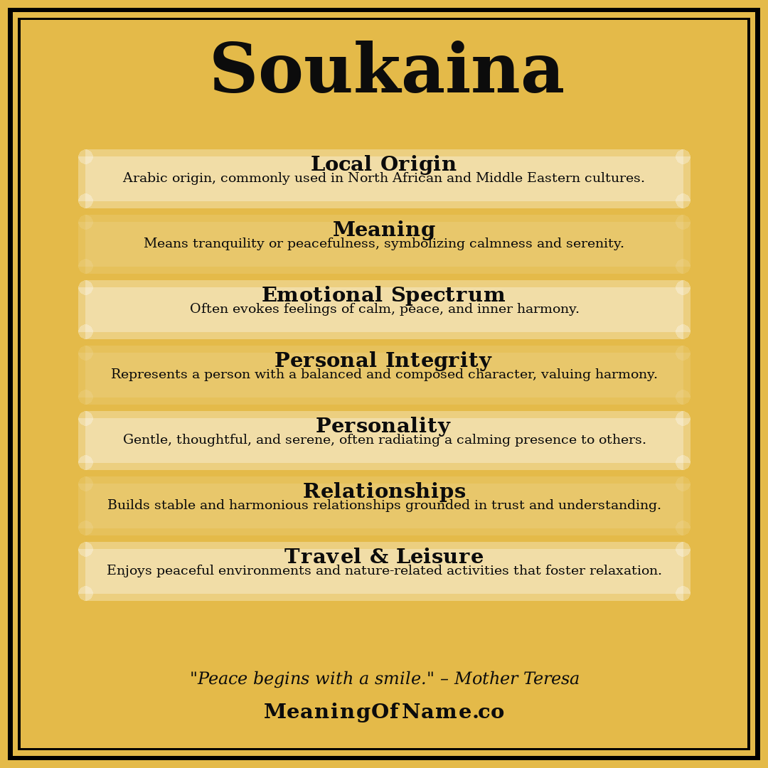 Soukaina name meaning poster