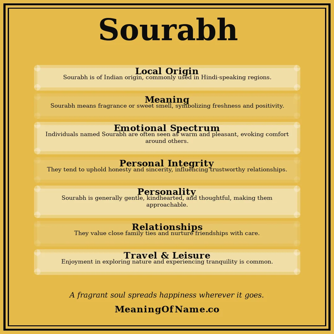 Sourabh name meaning poster