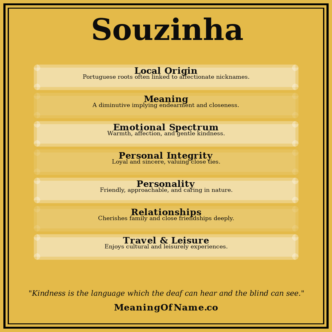 Souzinha name meaning poster