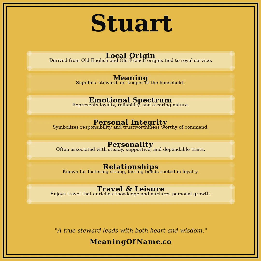 Stuart name meaning poster