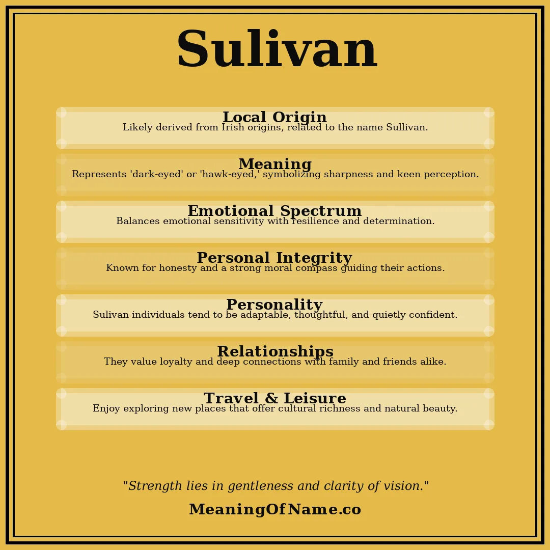 Sulivan name meaning poster