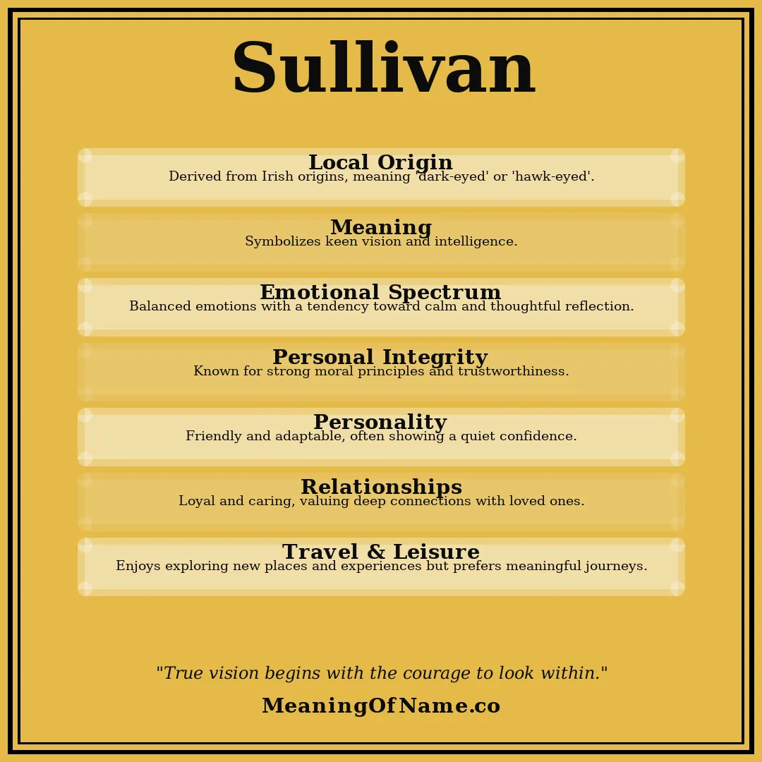 Sullivan name meaning poster