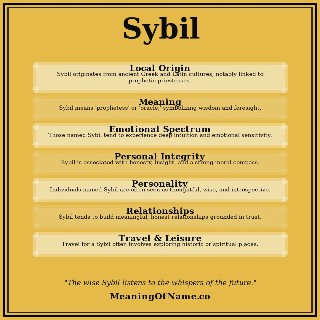 Sybil name meaning poster