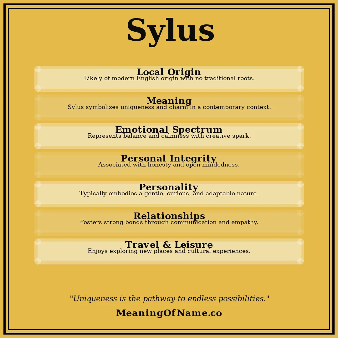 Sylus name meaning poster