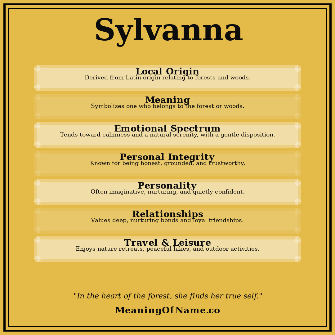 Sylvanna name meaning poster