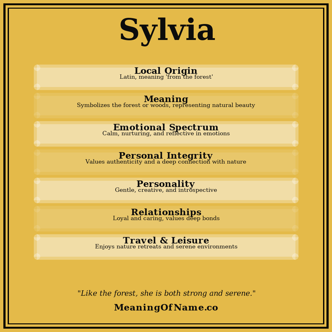 Sylvia name meaning poster