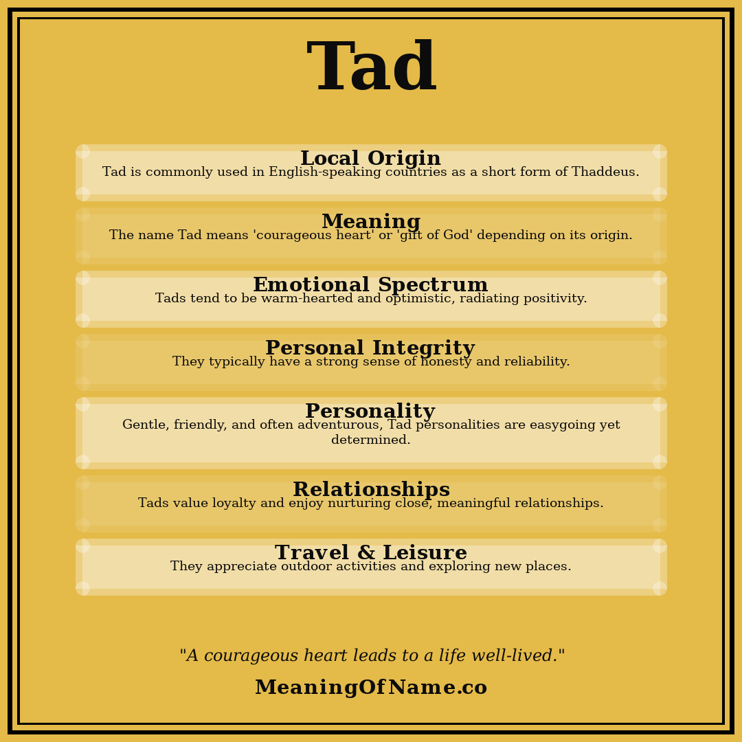Tad name meaning poster