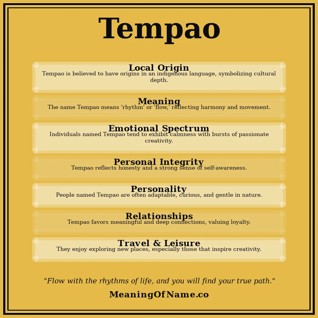 Tempao name meaning poster