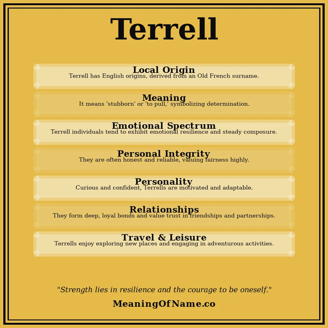 Terrell name meaning poster