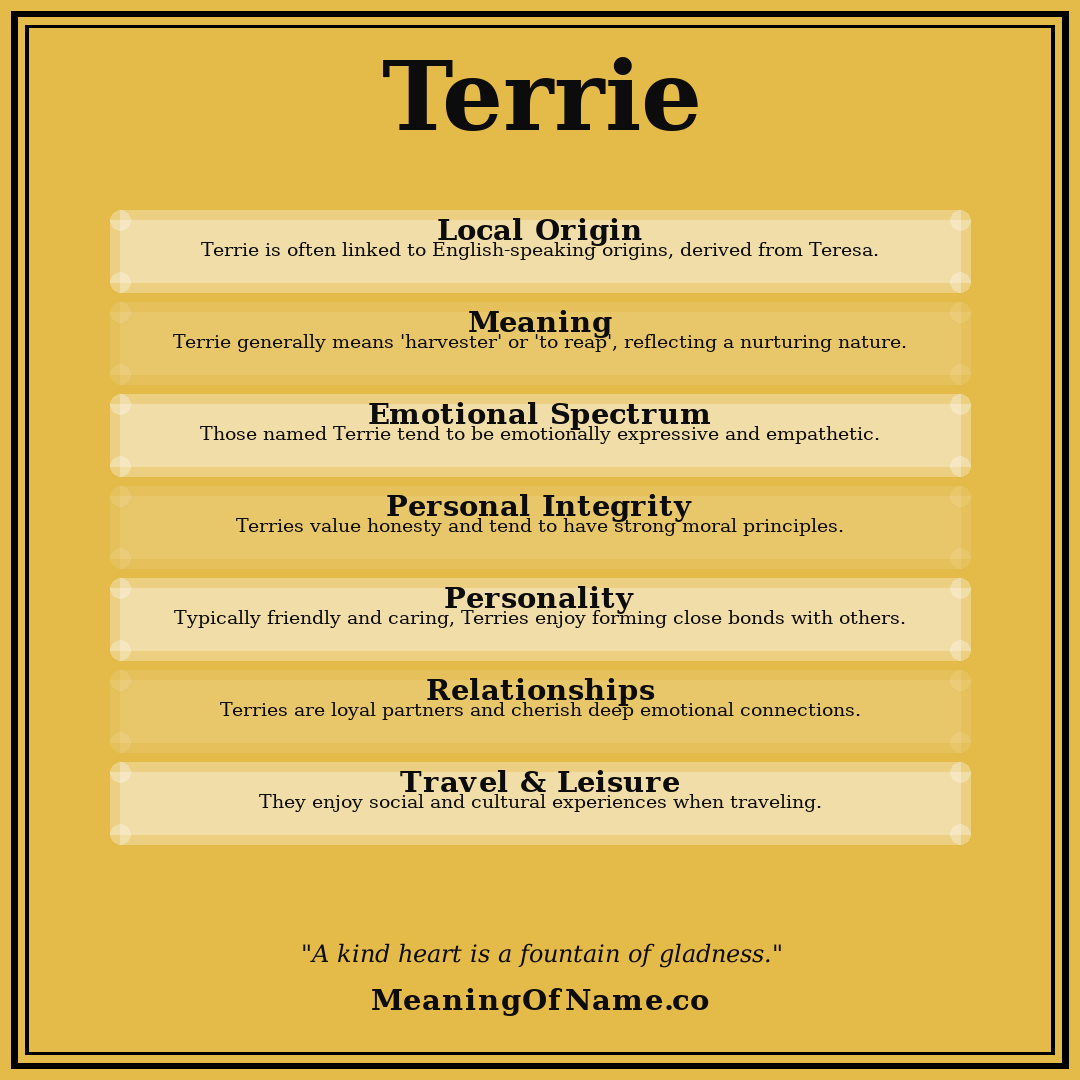 Terrie name meaning poster