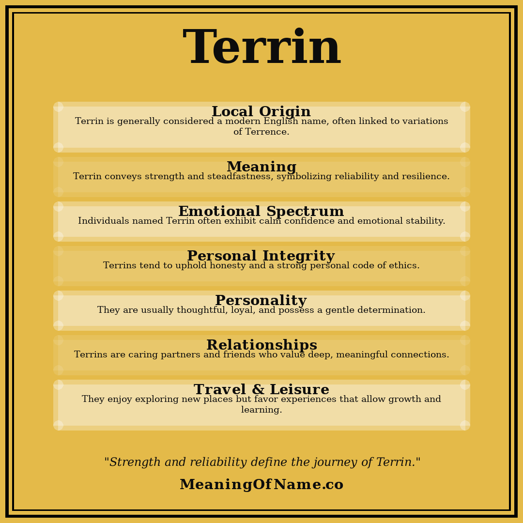 Terrin name meaning poster