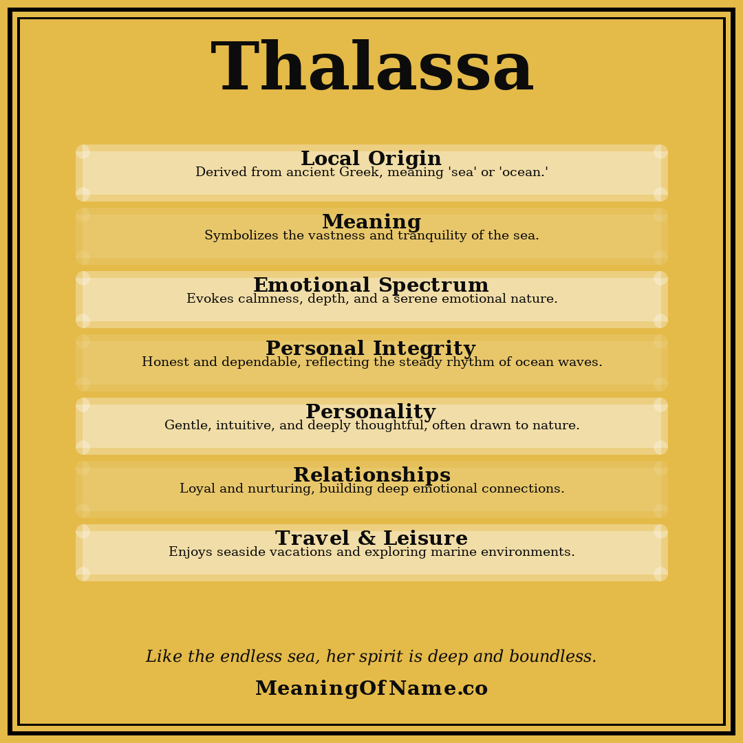 Thalassa name meaning poster
