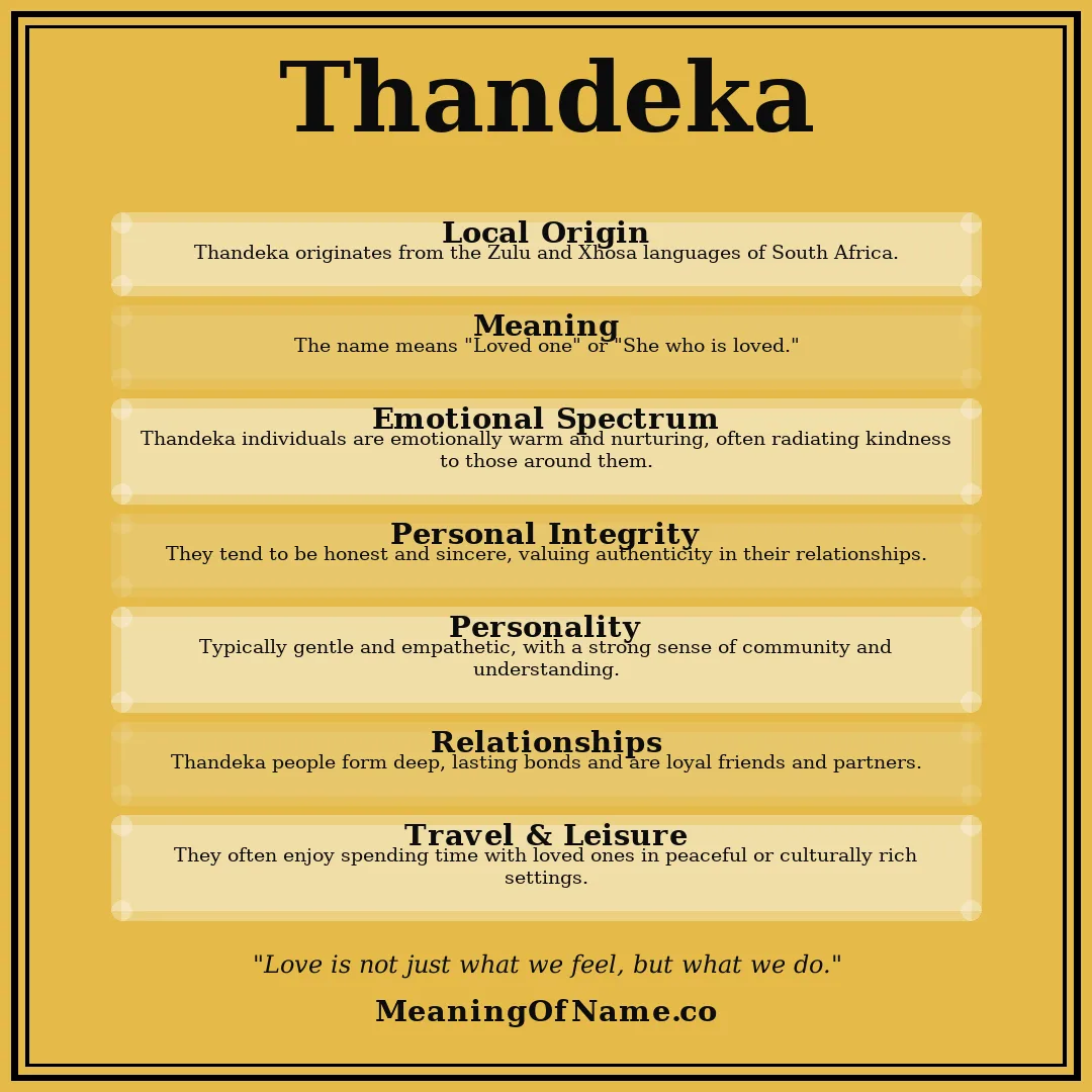 Thandeka name meaning poster