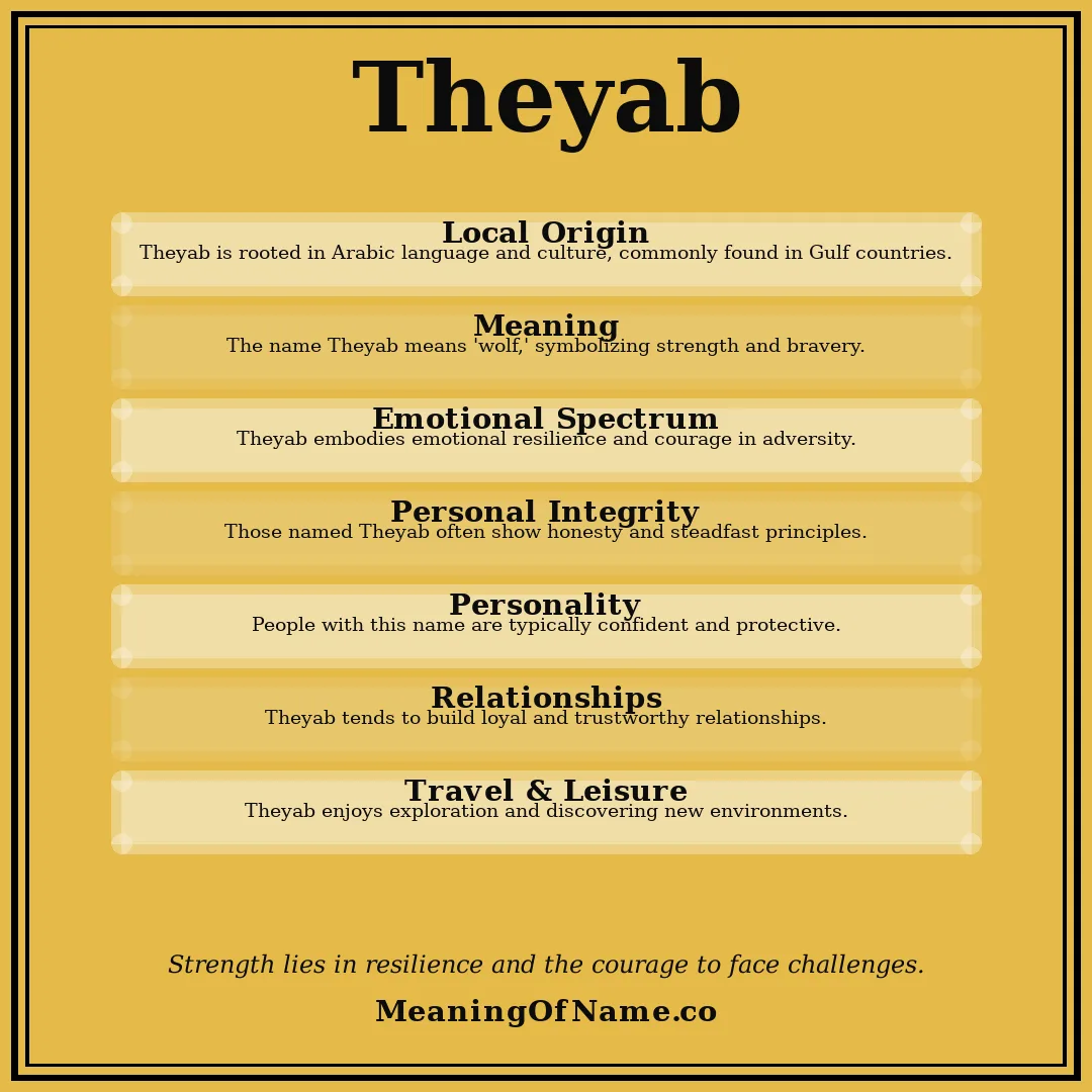 Theyab name meaning poster
