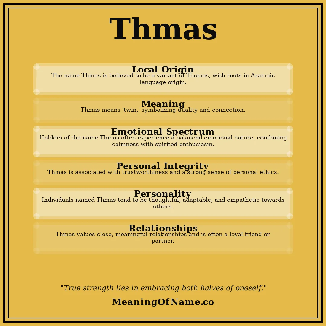 Thmas name meaning poster
