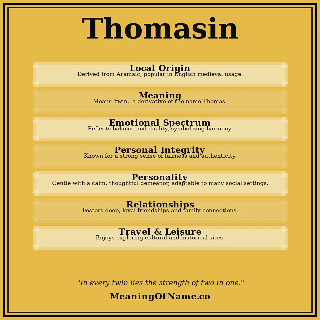 Thomasin name meaning poster