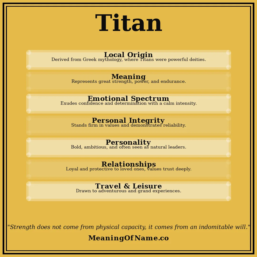 Titan name meaning poster