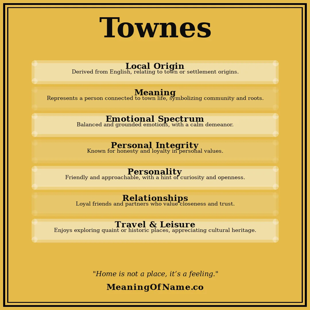 Townes name meaning poster