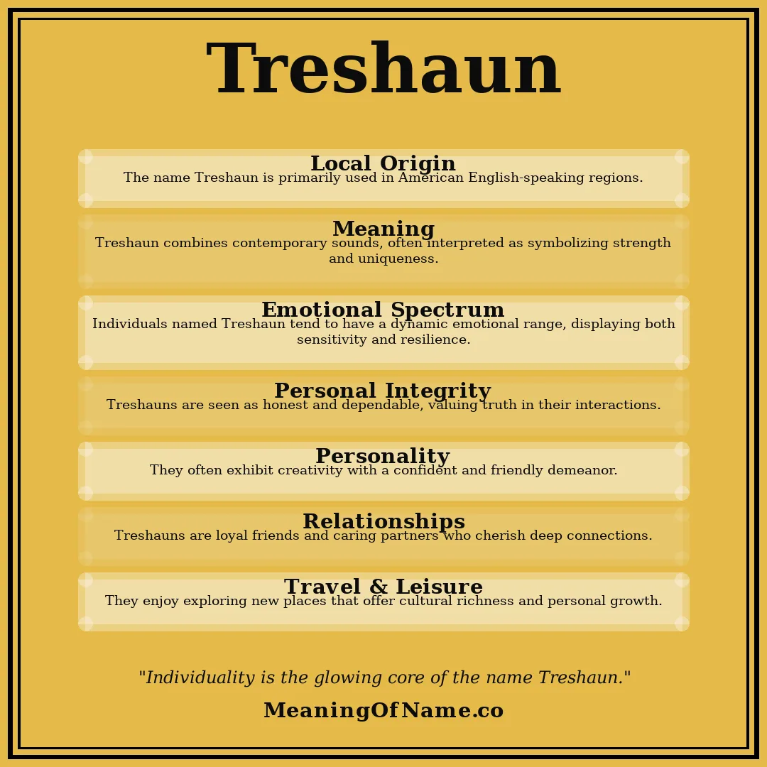 Treshaun name meaning poster