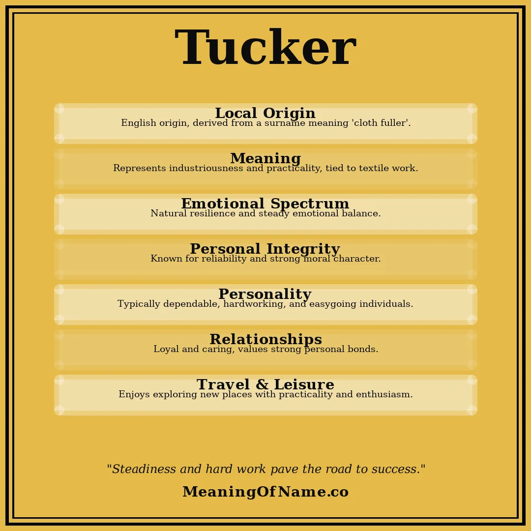 Tucker name meaning poster