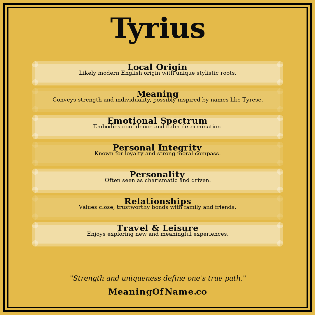 Tyrius name meaning poster