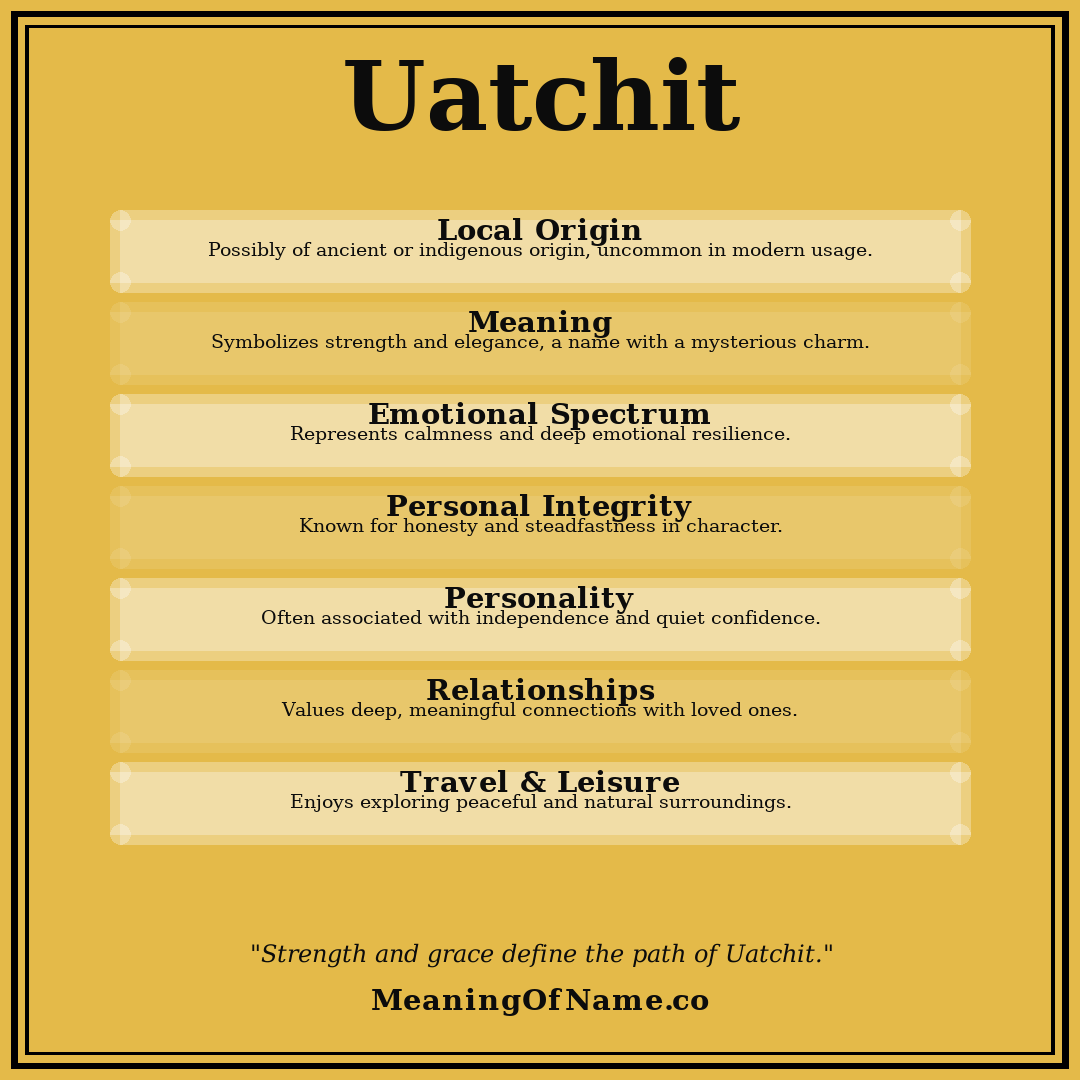 Uatchit name meaning poster