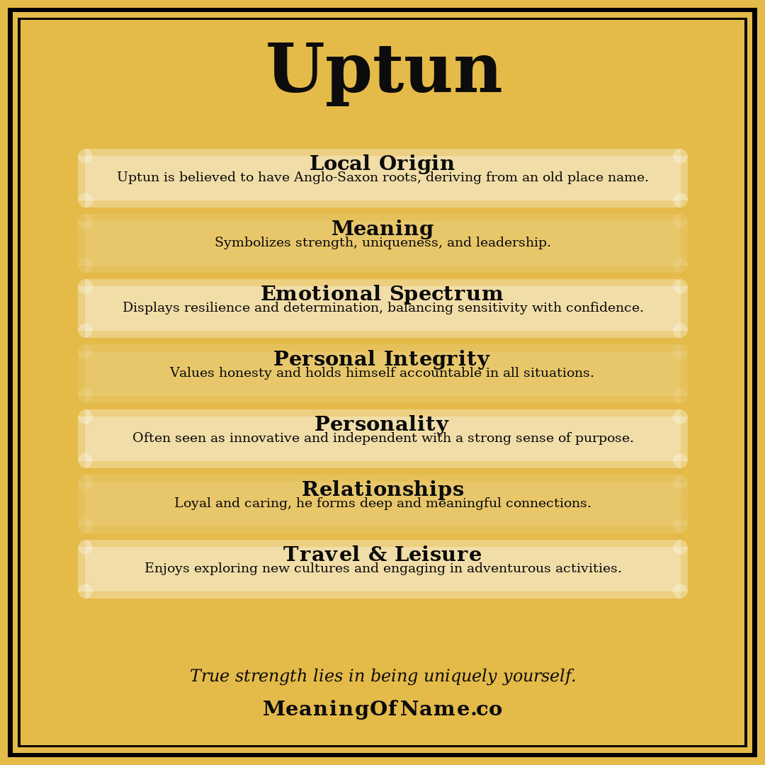 Uptun name meaning poster