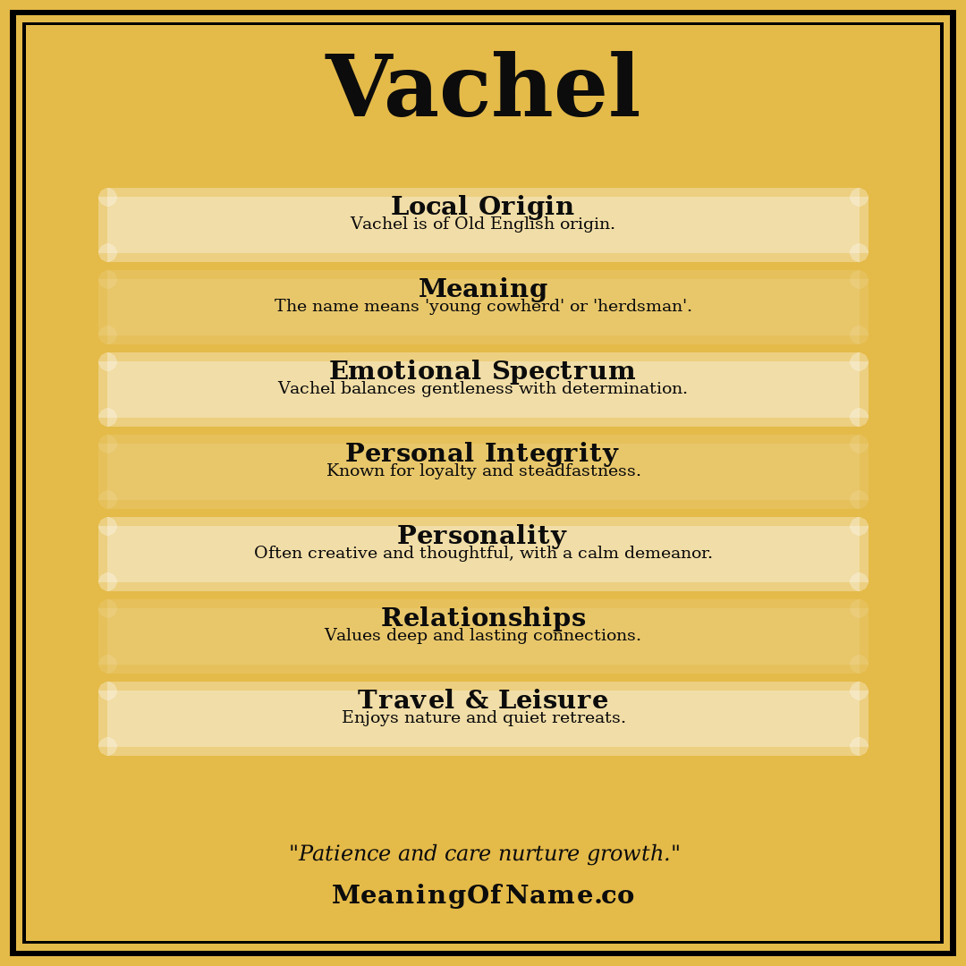 Vachel name meaning poster