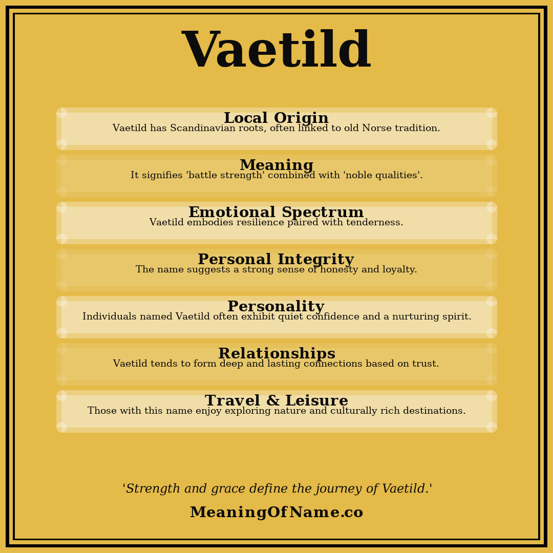 Vaetild name meaning poster