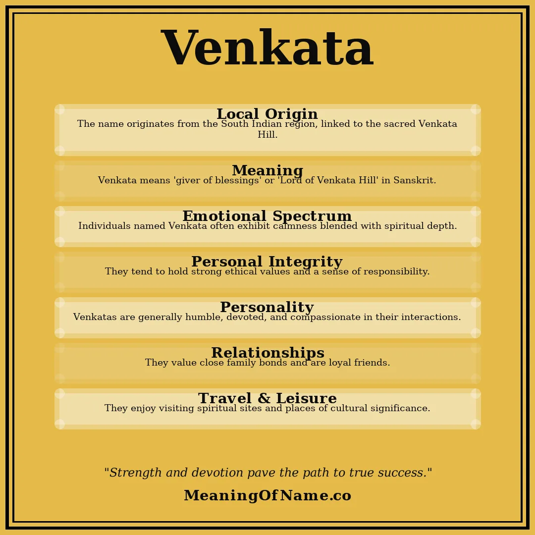 Venkata name meaning poster