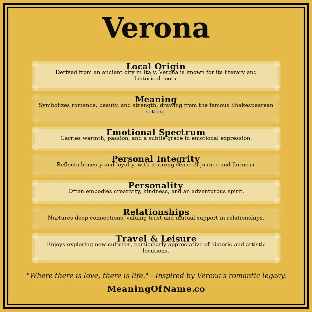 Verona name meaning poster