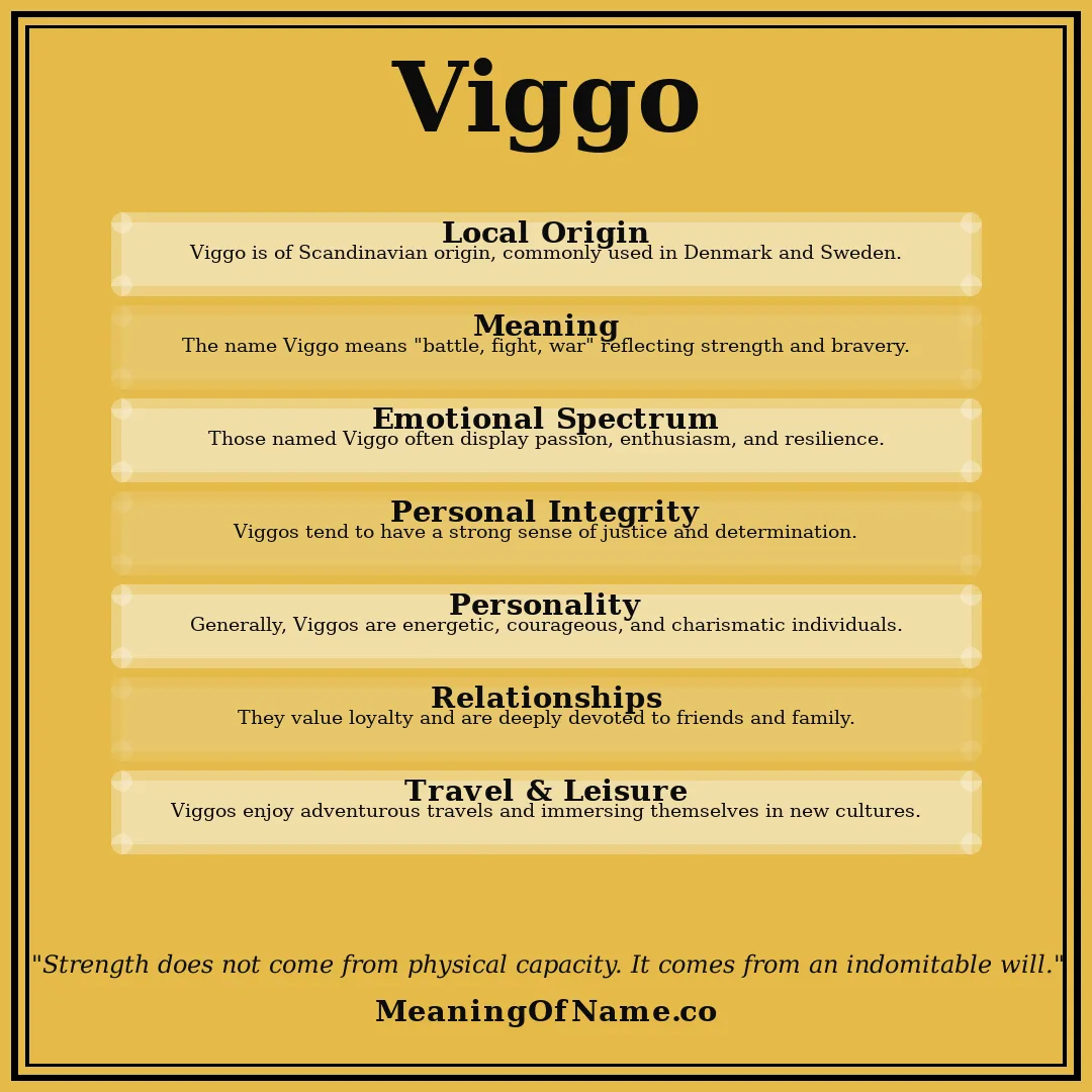 Viggo name meaning poster