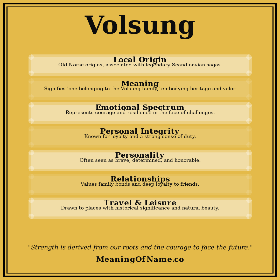 Volsung name meaning poster