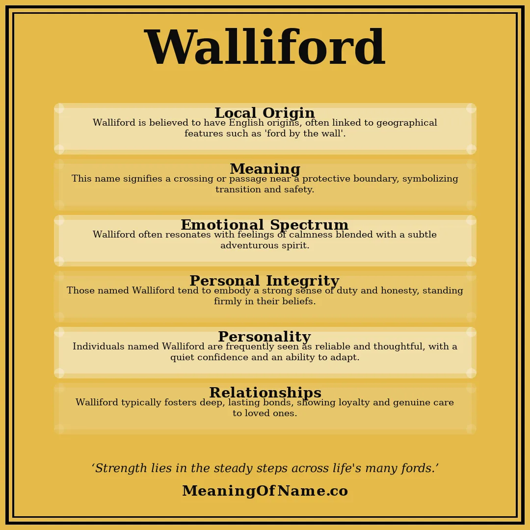 Walliford name meaning poster