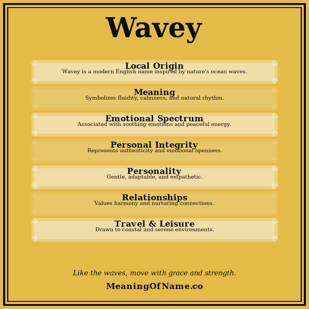 Wavey name meaning poster