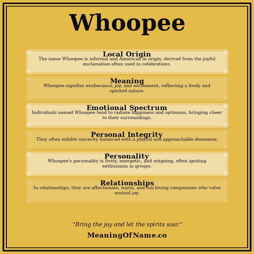 Whoopee name meaning poster