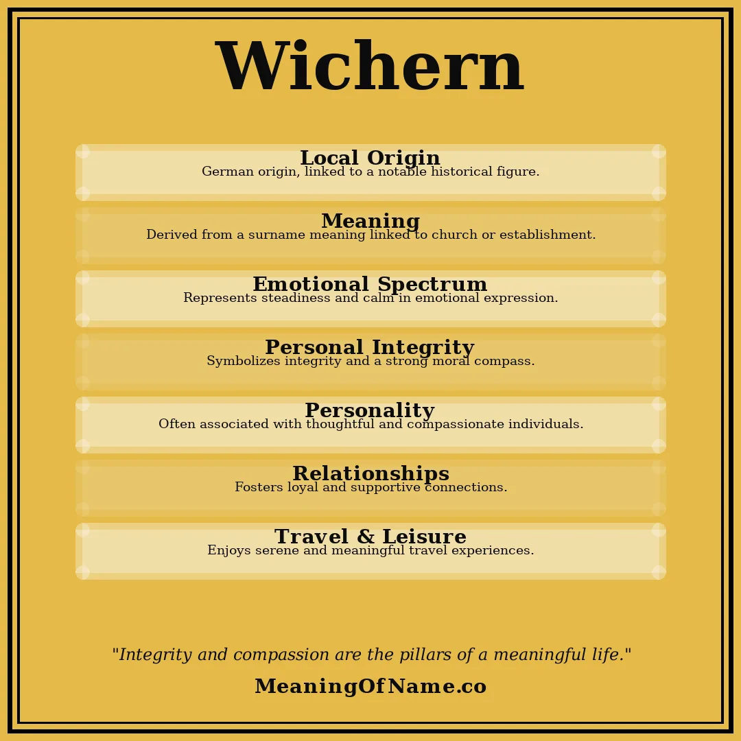 Wichern name meaning poster