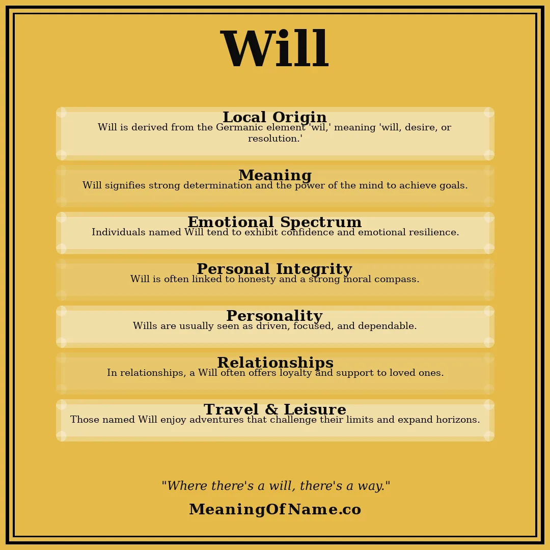 Will name meaning poster