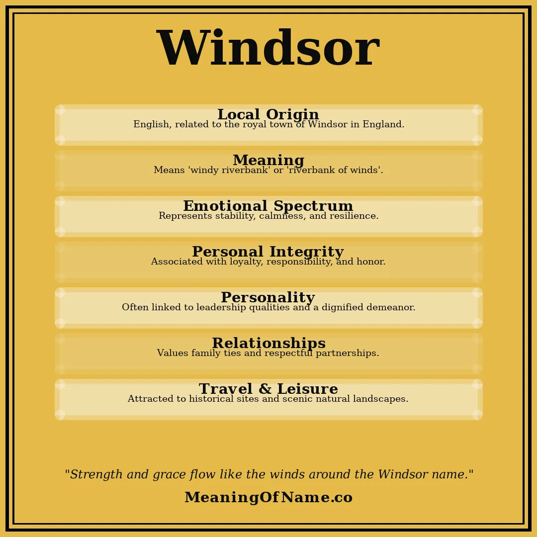 Windsor name meaning poster
