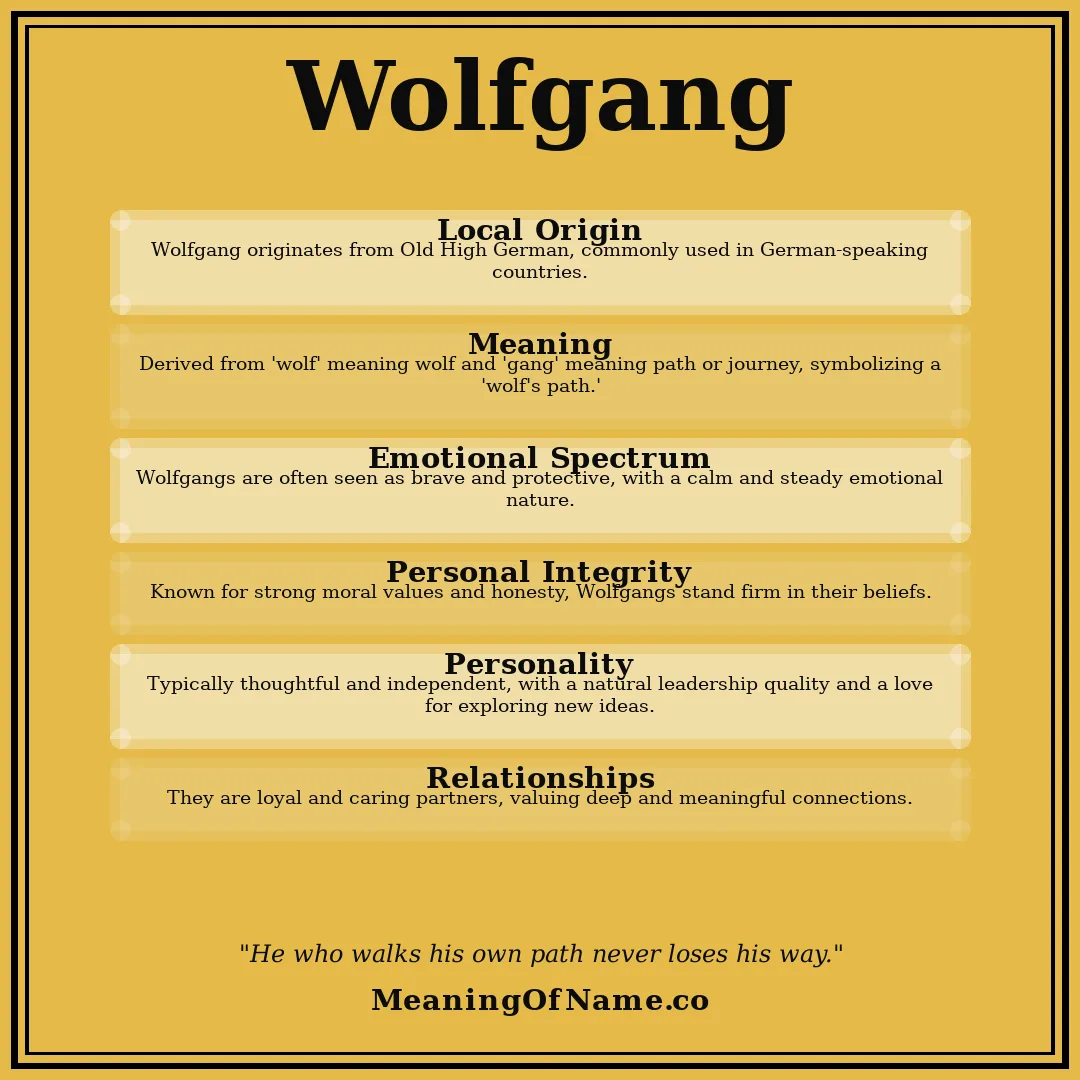 Wolfgang name meaning poster