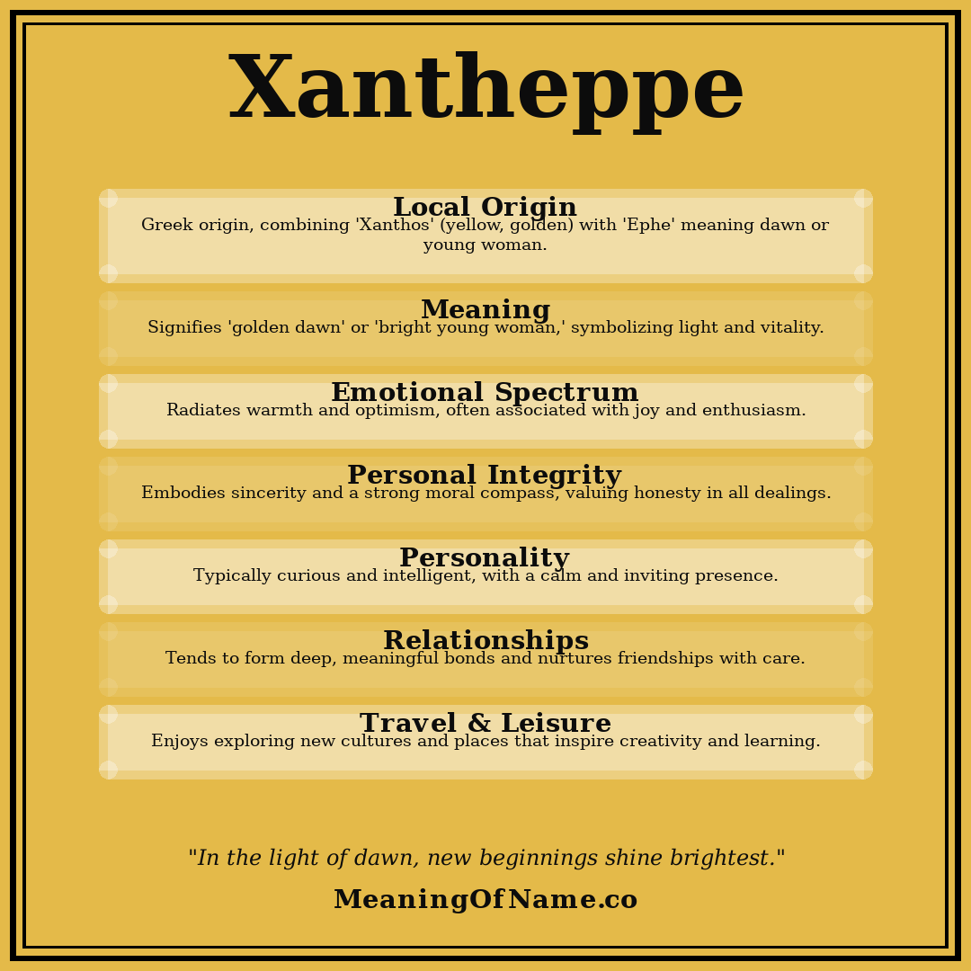 Xantheppe name meaning poster