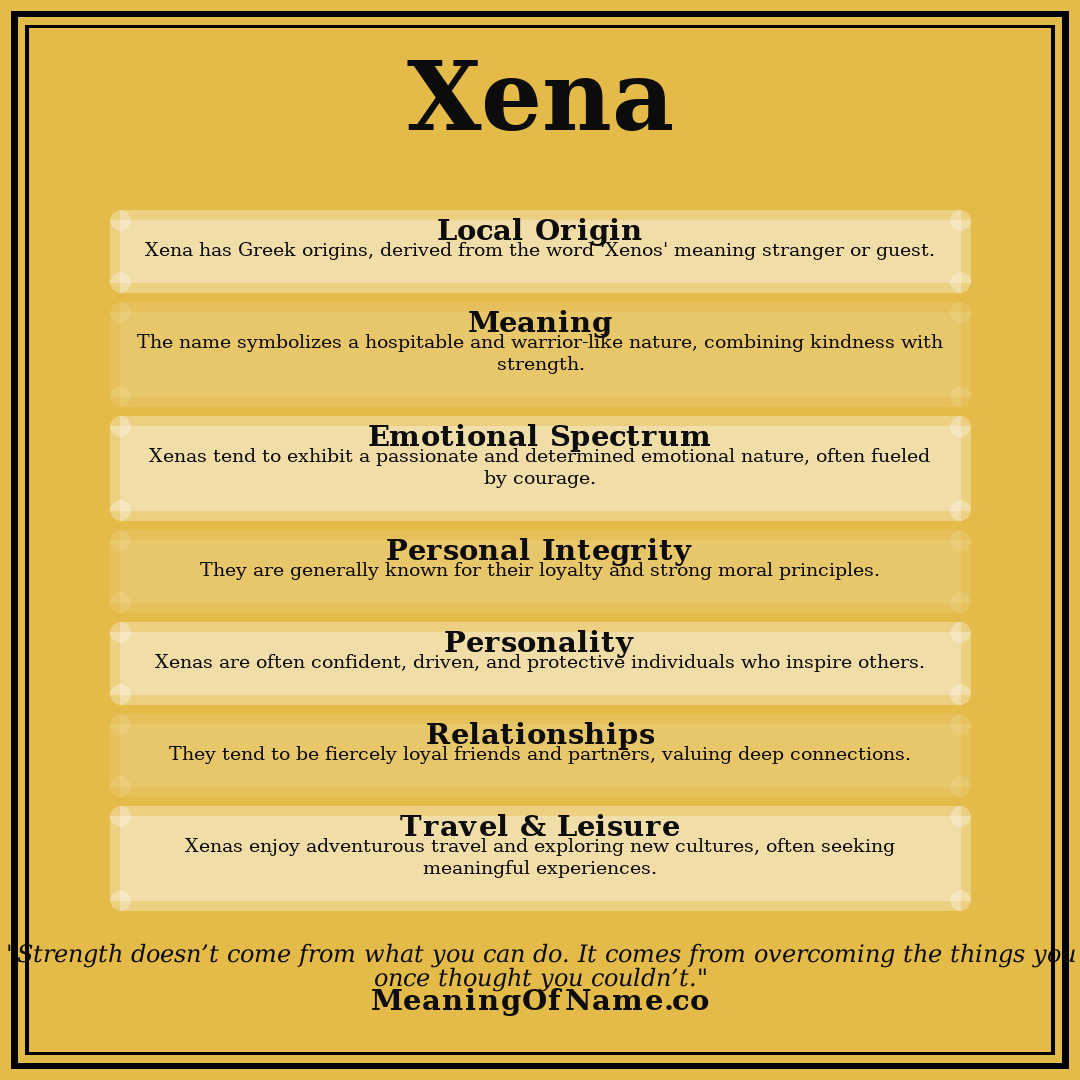 Xena name meaning poster