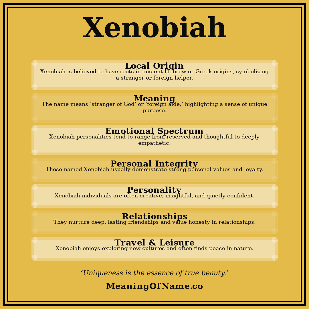 Xenobiah name meaning poster