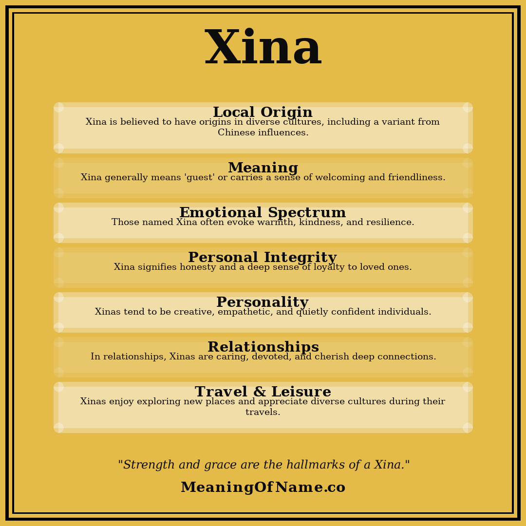 Xina name meaning poster