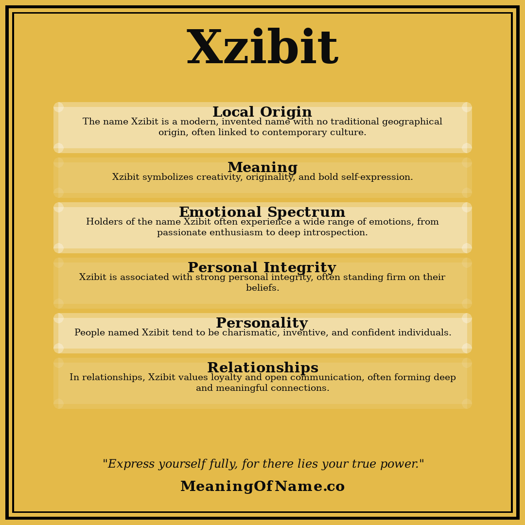 Xzibit name meaning poster