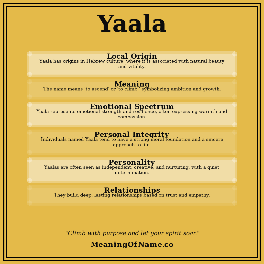 Yaala name meaning poster