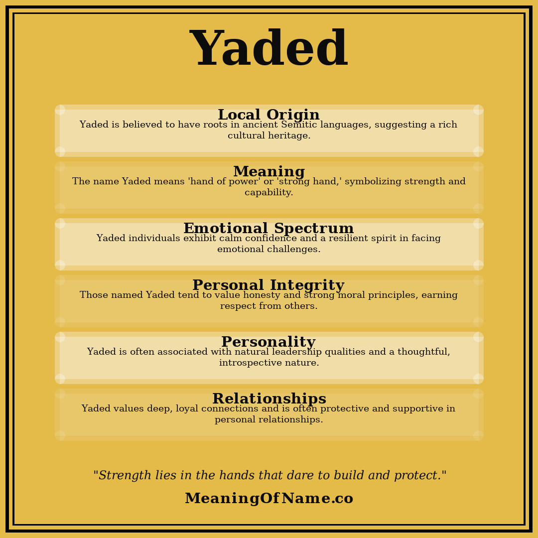 Yaded name meaning poster
