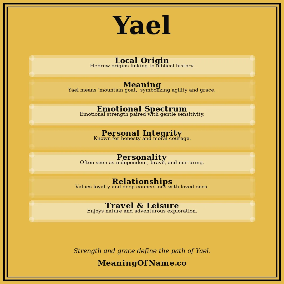 Yael name meaning poster