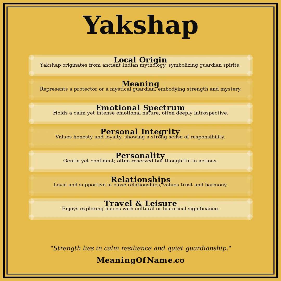 Yakshap name meaning poster